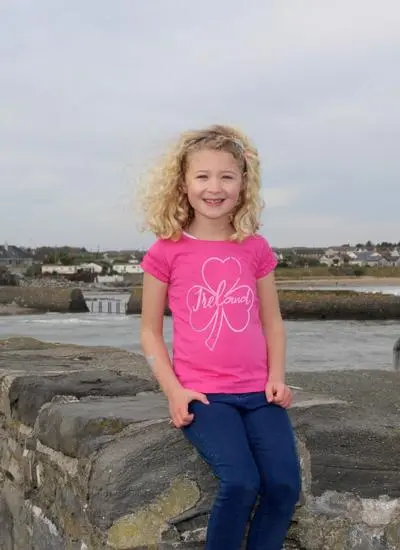 Girls Pink Ireland Shamrock T-Shirt